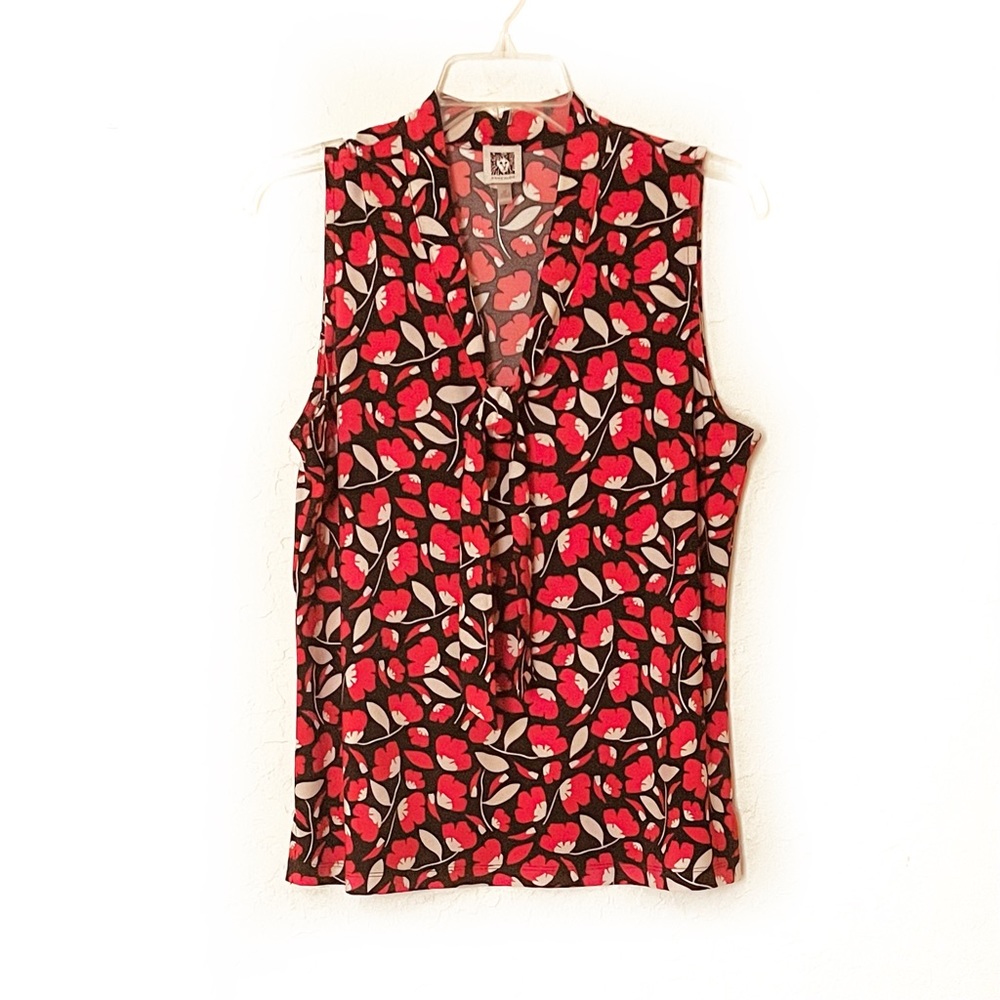 Anne Klein Sleeveless top with Self Tie, Size M